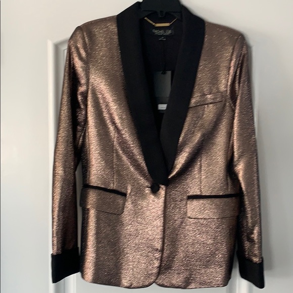 Rachel Zoe ✨NWOT✨ Metallic Tuxedo Jacket - Picture 4 of 10